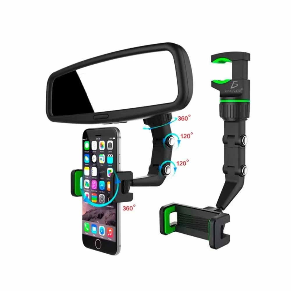Soporte para Celular Espejo Retro – Seguridad, Estabilidad y Practicidad